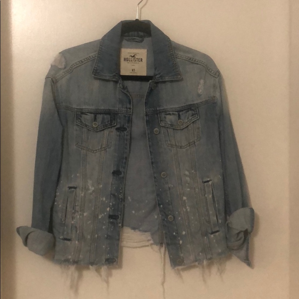 Hollister ripped denim Jean jacket